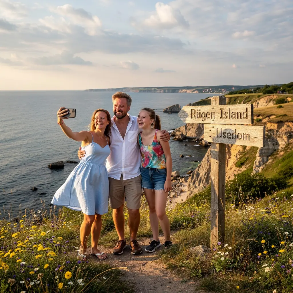Ein historischer Leuchtturm, der stolz über die Küste wacht und Touristen anzieht.